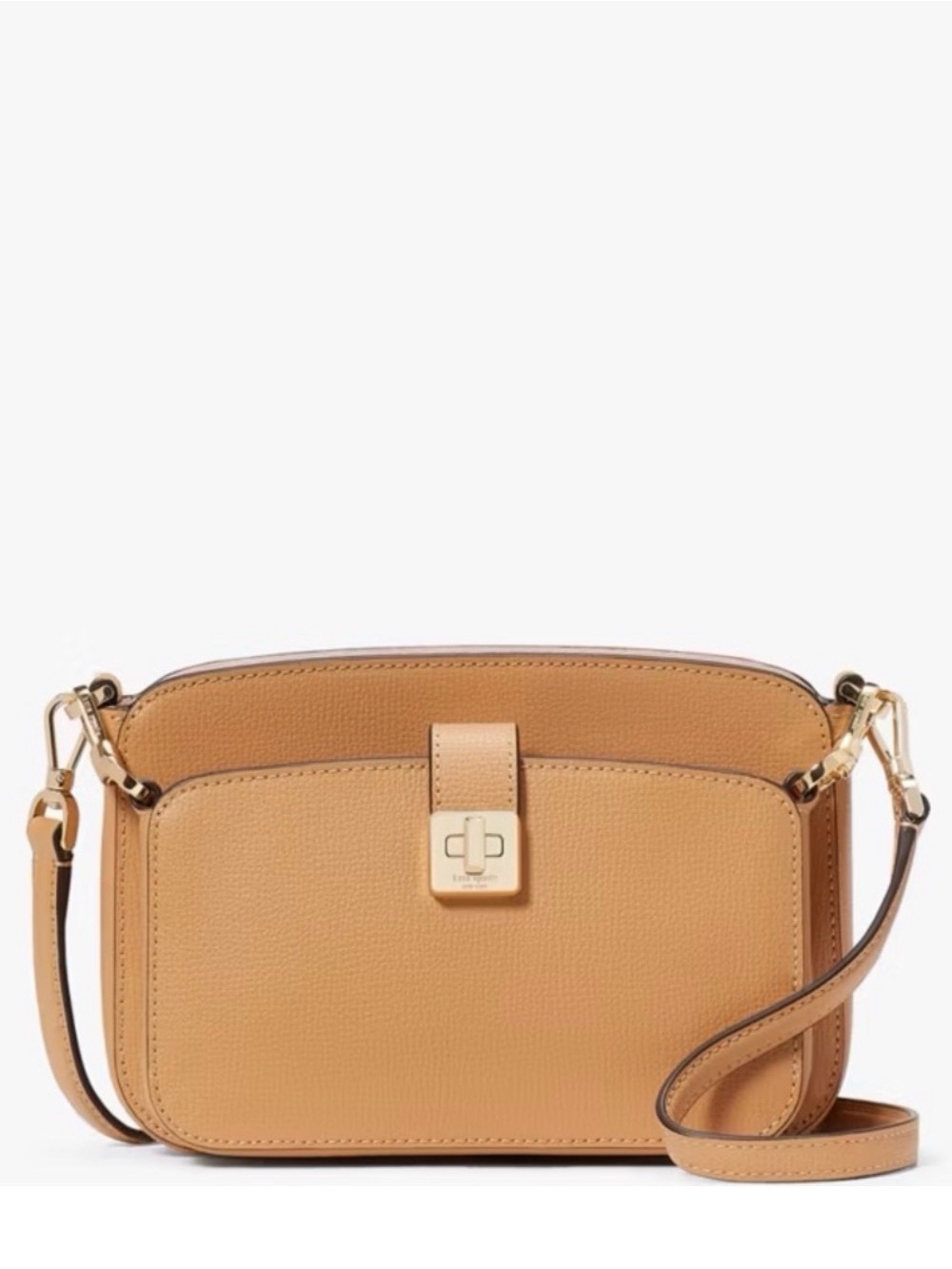 Kate Spade Turn-Lock Phoebe Duo Leather Crossbody Bag - Tiramisu NEW-TAGS